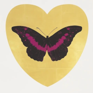 I Love You (Gold Leaf, Black, Fuchsia)